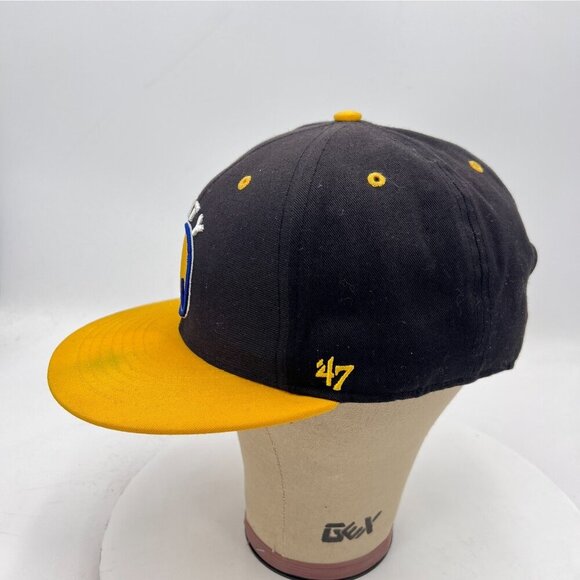 Golden State Warriors "The City" 47 Brand Hardwood Classic Black Snapback Hat - Picture 3 of 10